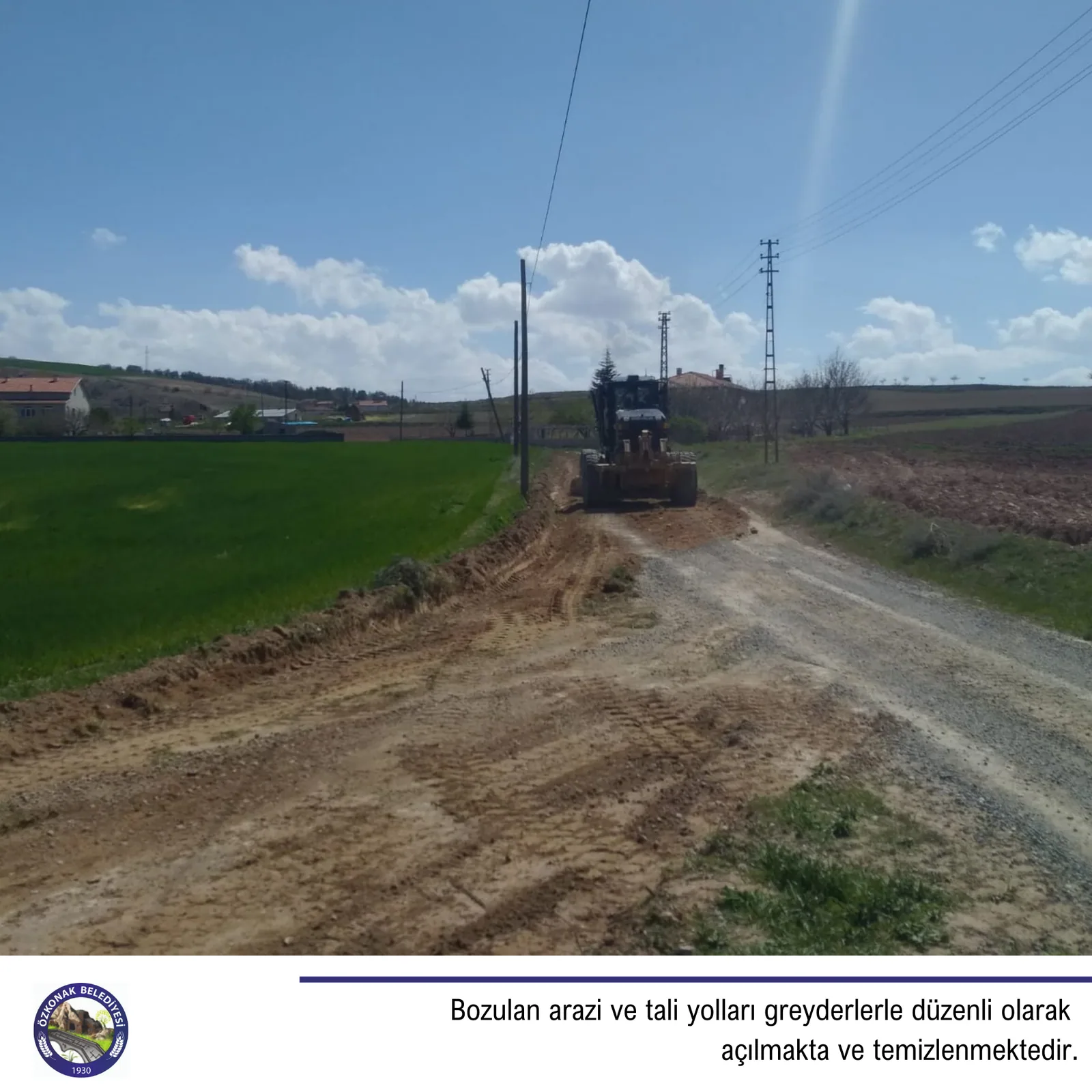 Bozulan arazi ve tali yollarının bakımı